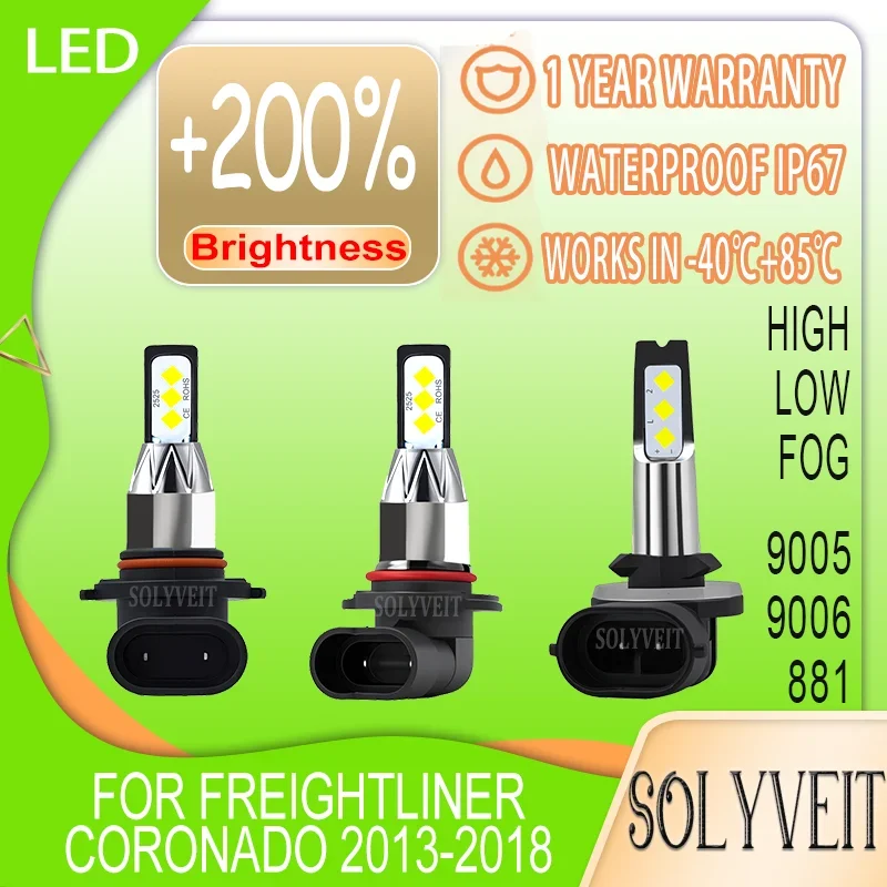 

reliable Long-Term Quality Assurance​ 9005 9006 881 Headlight Foglight For Freightliner Coronado 2013 2014 2015 2016 2017 2018