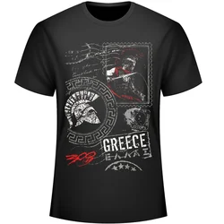 Vintage 300 Greece Sparta Warrior T-Shirt 100% Cotton O-Neck Summer Short Sleeve Casual Mens T-shirt Size S-3XL