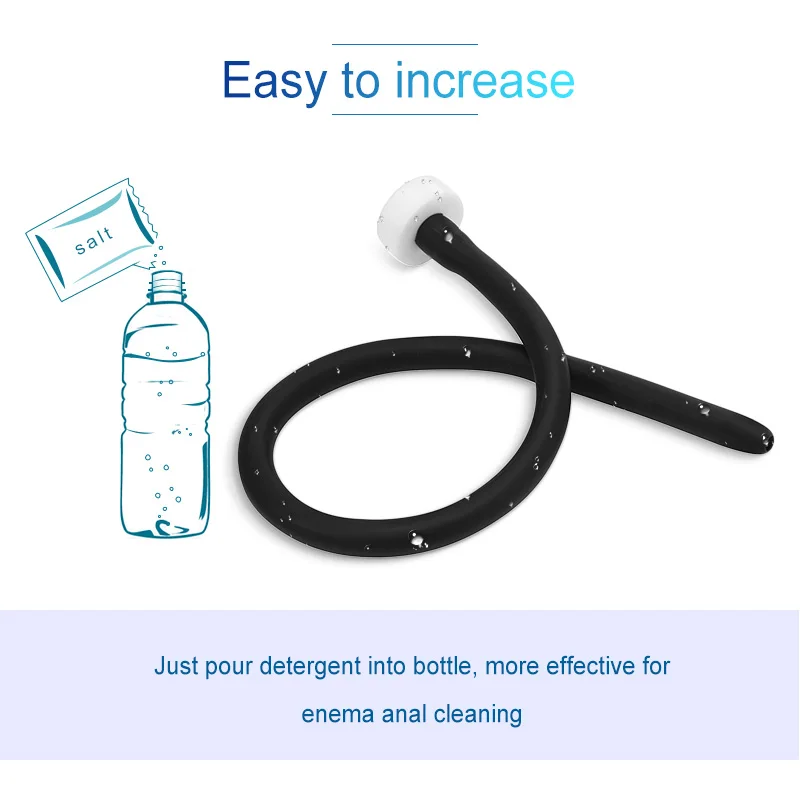 1Set 200cm Soft Silicone Tube Enema Anal Shower Cleaning Anus Cleaner Hygiene Cleaning Bidet Shower