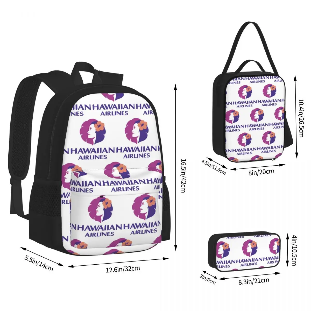 End Of Southern Summer Sale Backpacks Boys Girls Bookbag Students School Bags Kids Rucksack Lunch Bag Pen Bag Three-Piece Set