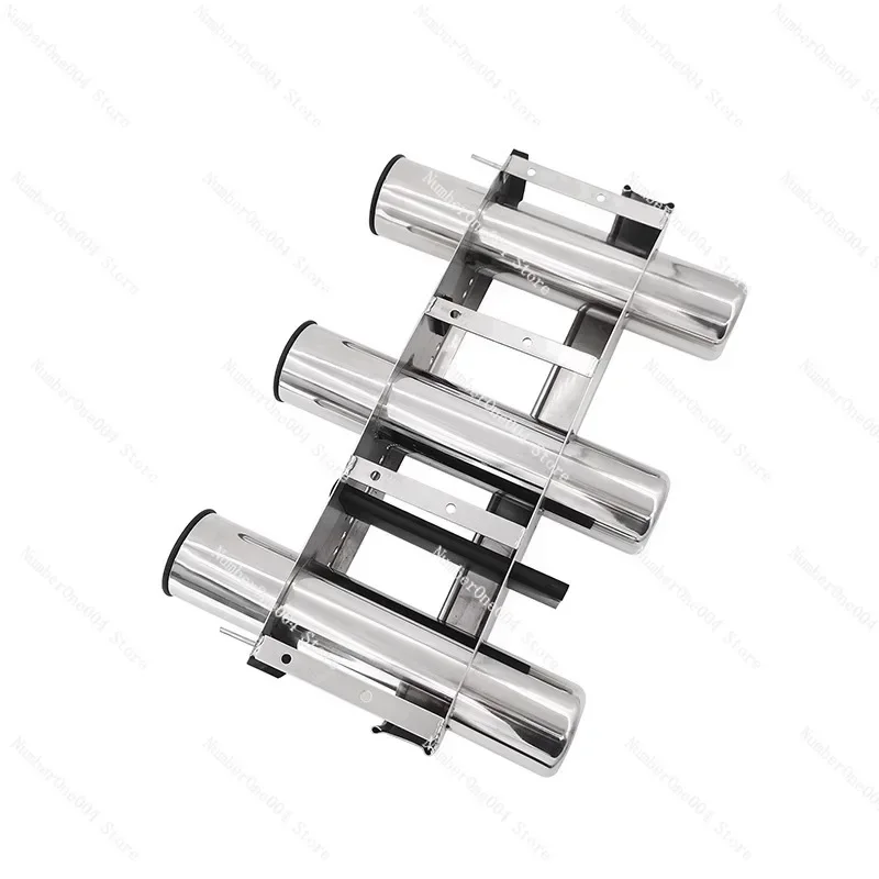 

Suitable for high-quality thickened stainless steel fishing rod frame, waterproof fishing bracket, triple boat yacht accessories