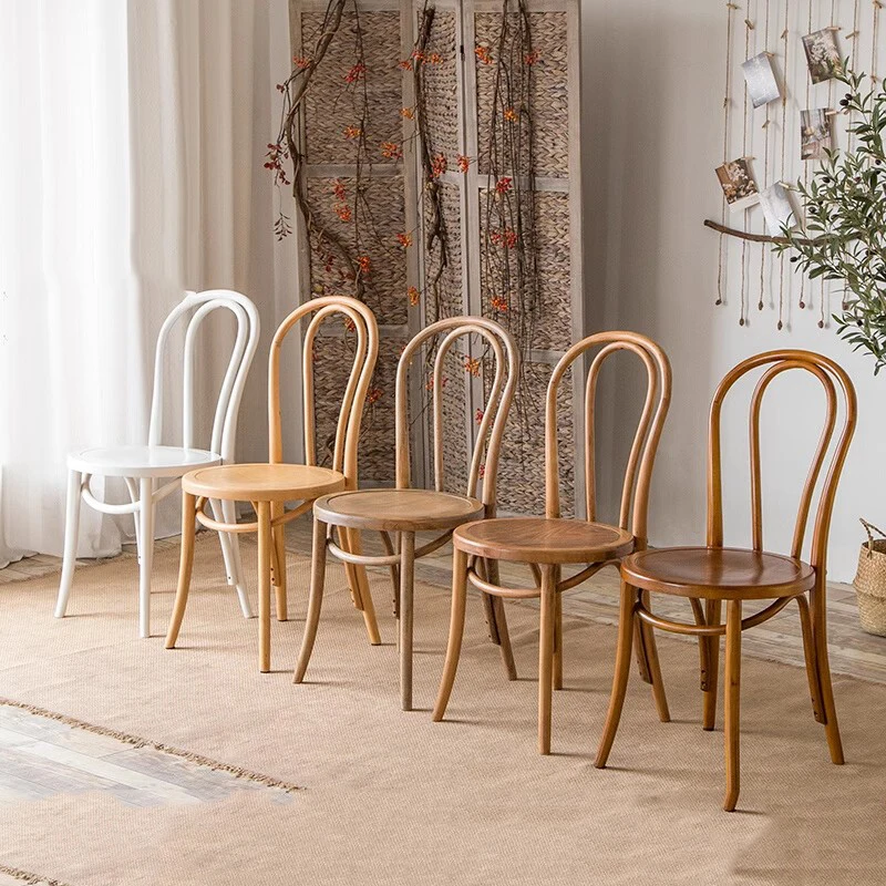 Buckwood Nordic Thonet Chair French Retro Chair Old Solid Wood Home American Dining Chair Juegos De Comedor Sonnet Chairs