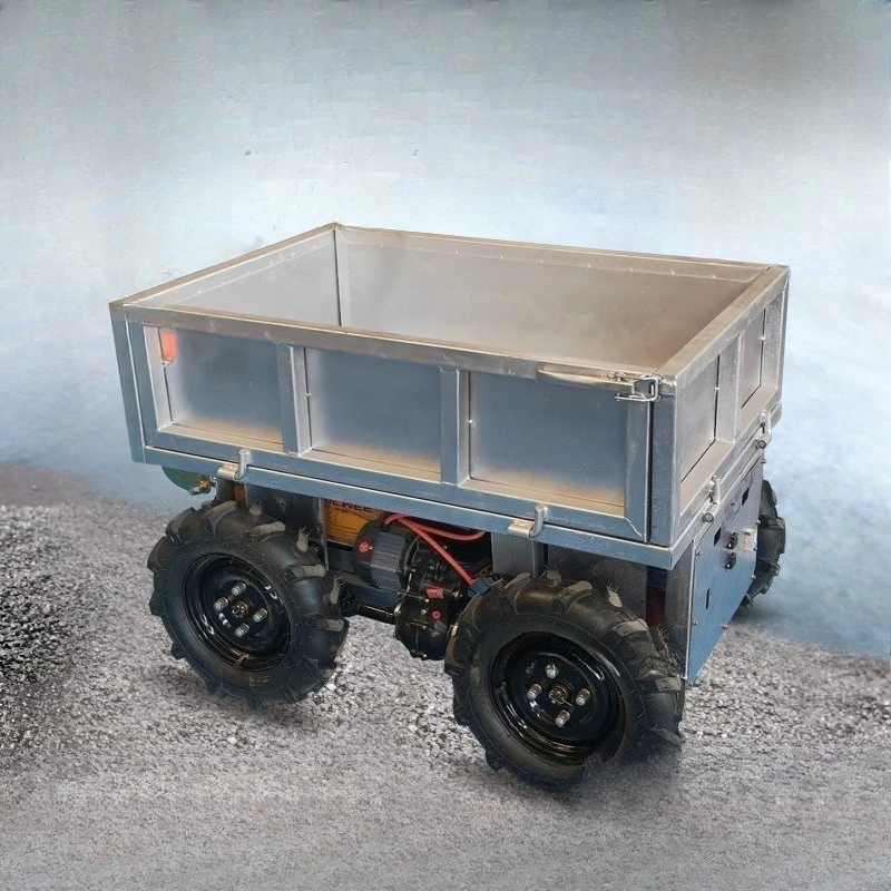 

All-terrain 4WD agricultural electric transporter mountain flatbed truck