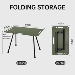 Outdoor Ultra Light Tactical Table Foldable Portable Elevating IGT Table Lightweight Camping Equipment Instagram Picnic TeaTable