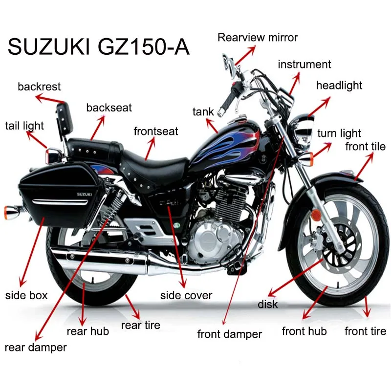 Origional Zijbedekking Voor Suzuki Gz125 GZ150-A GZ150-A GZ150-H GZ150-S GZ150-E