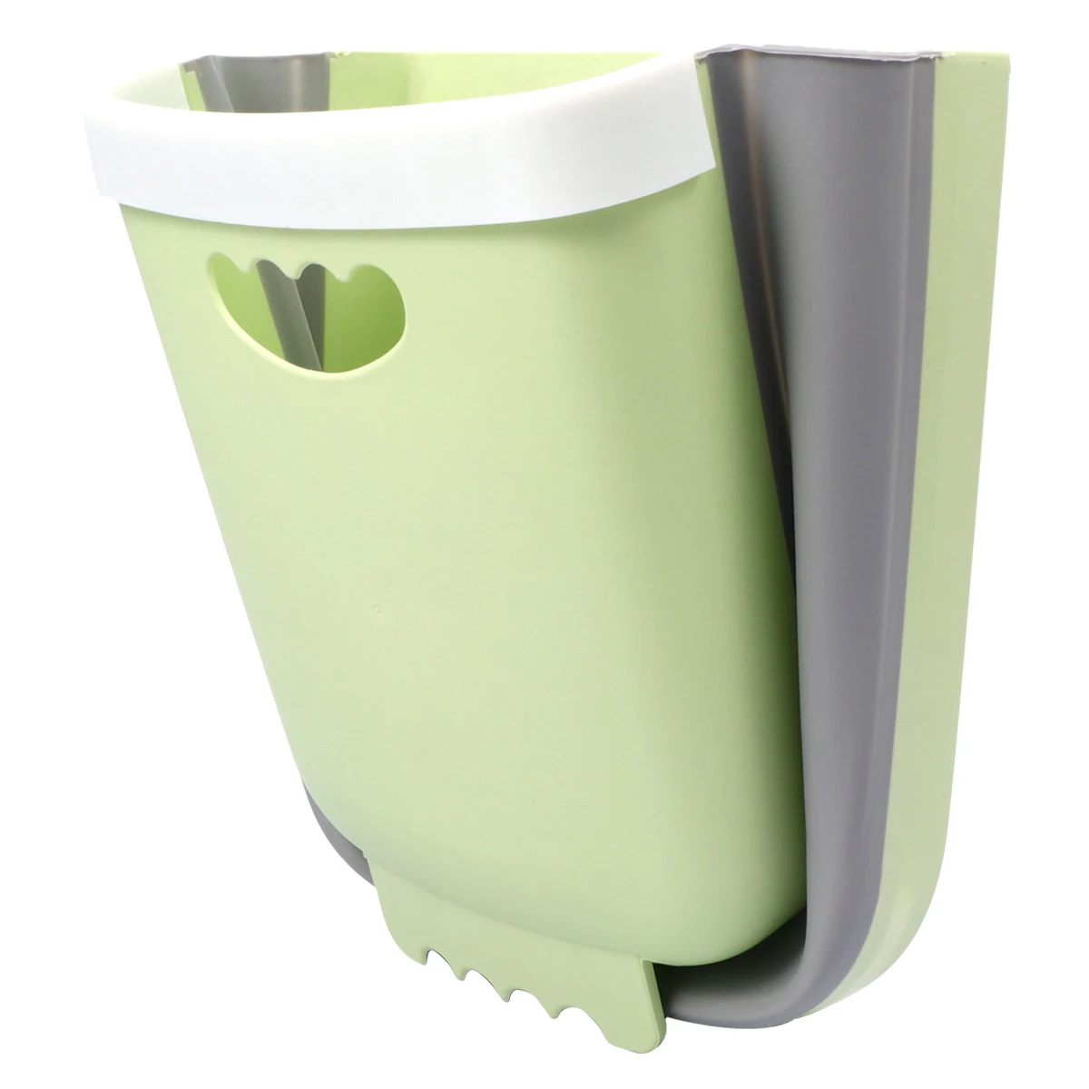 

1pc Foldable Trash Can Large Capacity Kitchen Garbage Bin Mounted Folding Basket For Home Use PP TPE Material