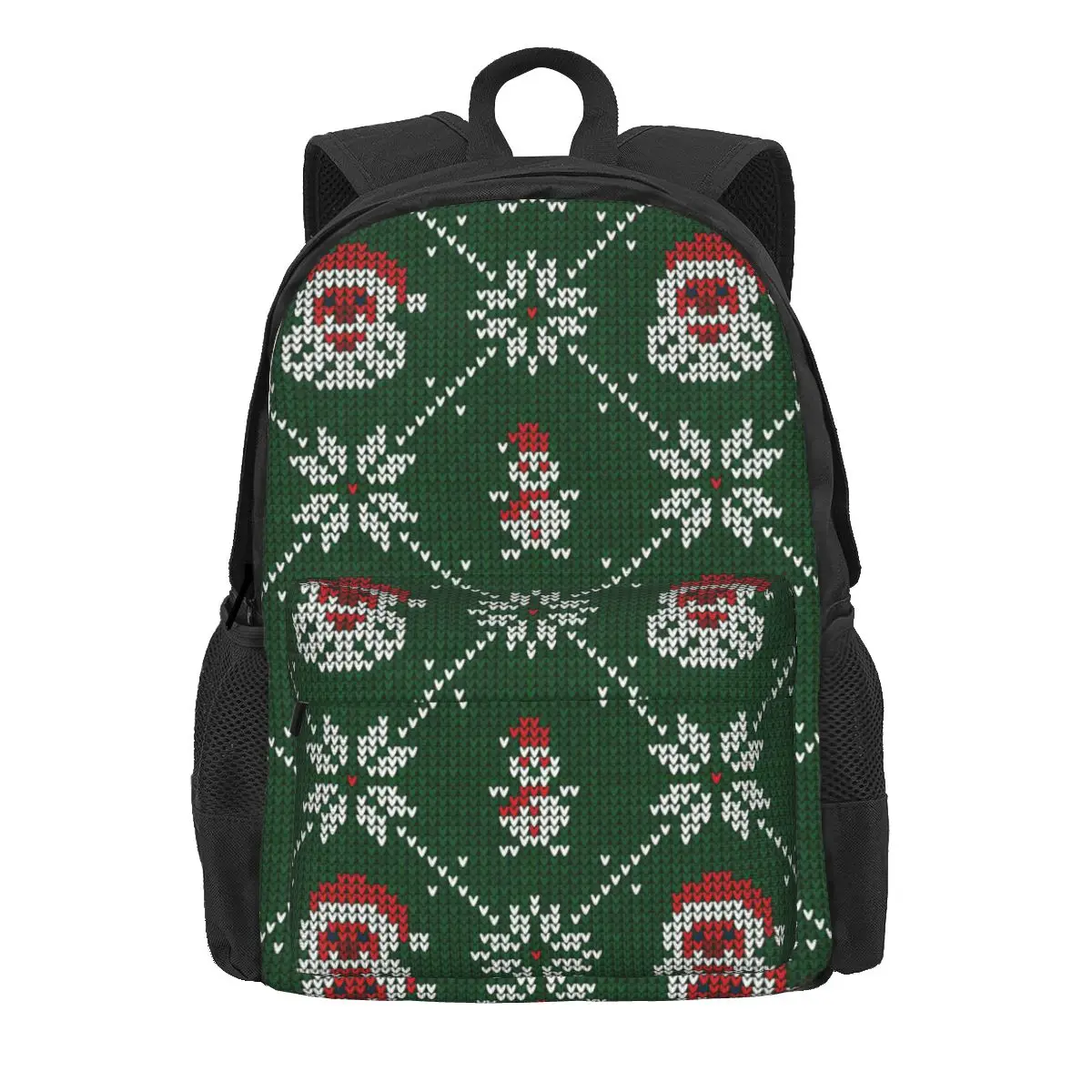 Merry Christmas Women Backpack Mochila School Bag Santa Claus Snowflakes Snowman Mochila Kids Large Capacity Travel Rucksack