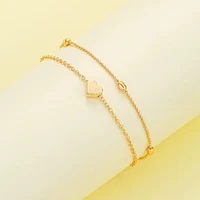 Fashion Imitation Pearl Heart Jewelry Set For Women Gold Silver Color Round Beads Necklace Bracelet Set Daily Wear Accessories 4
