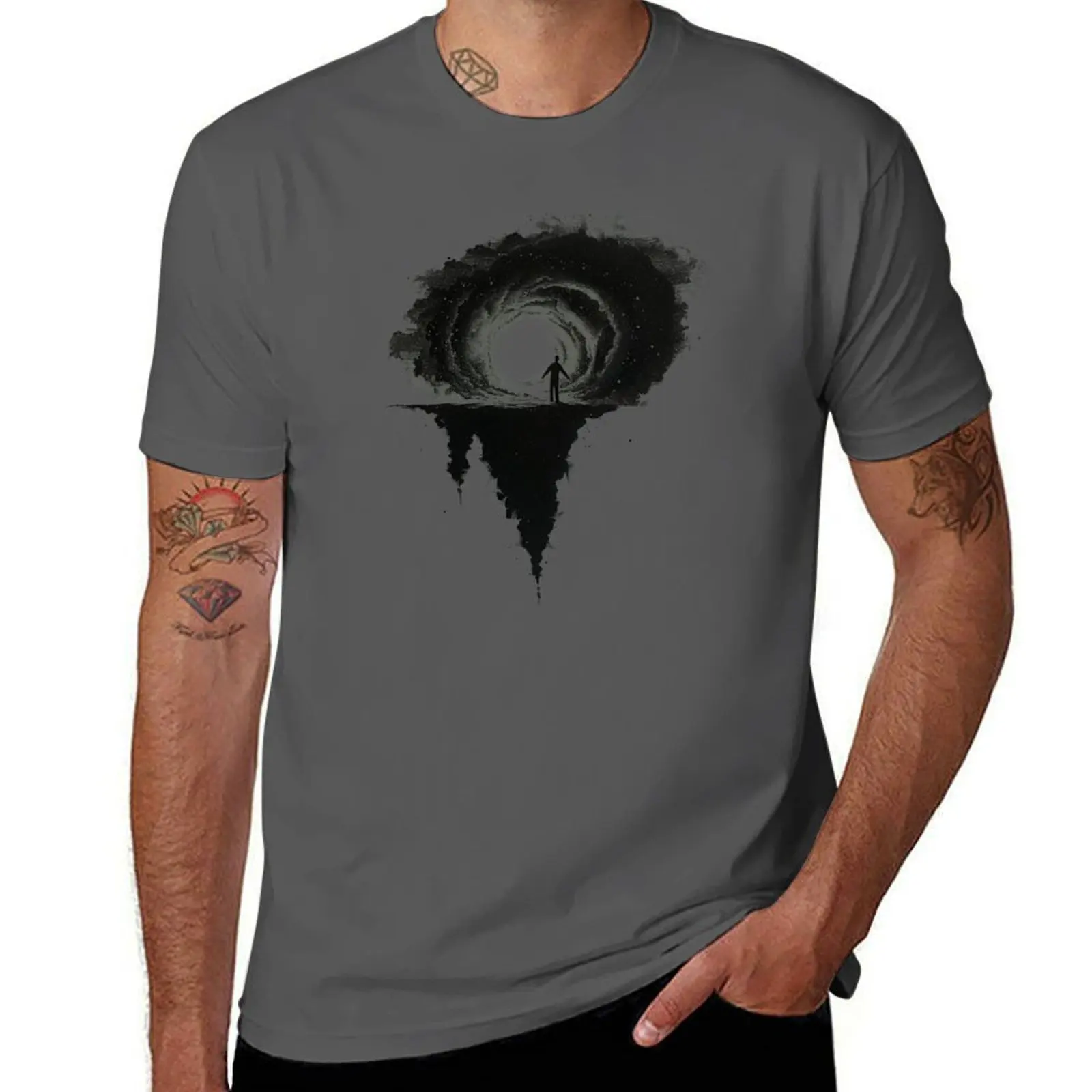 

Black Hole Explorer Drawing T-Shirt t shirt man plain men t shirt cotton 100% cotton t shirt man T-Shirt