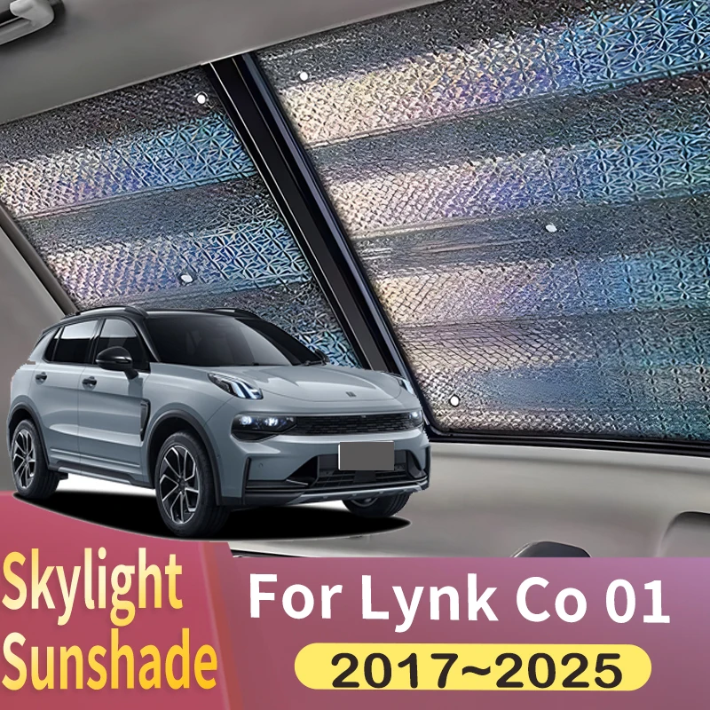 

Sunroof Sunshade Suitable For Lynk Co 01 CX11 2017~2025 2018 2019 2020 Car Panoramic Roof 2X Heat Shield Window Sunshade Anti-UV