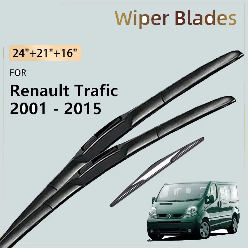 

Front Rear Wiper Blade For Renault Trafic 2 II 2001 - 2015 Vauxhall Opel Vivaro Accessories Windshield Windscreen Window Brushes