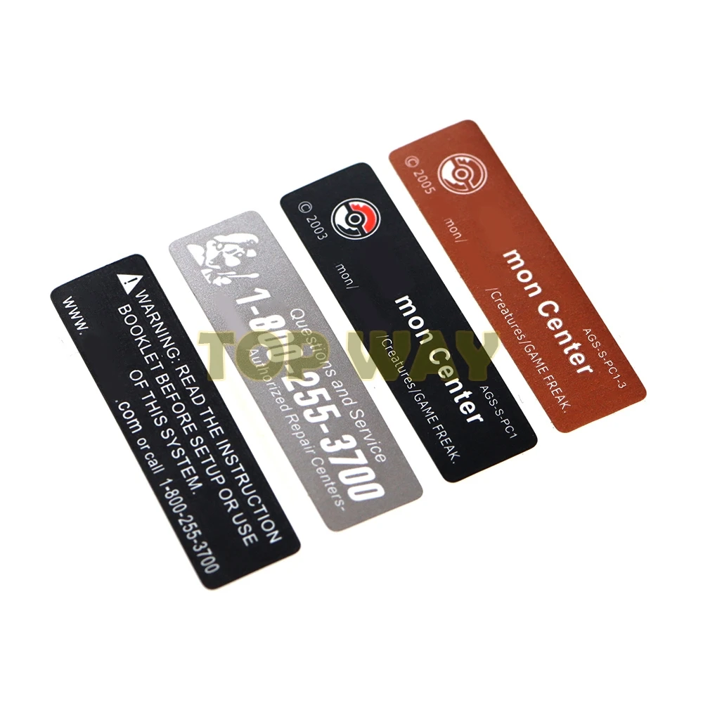 20 sztuk dla GameBoy konsola etykieta bateria naklejka na pokrywę dla GBA GBC GBP GBA SP konsola bateria uniwersalna pokrywa tylna naklejka