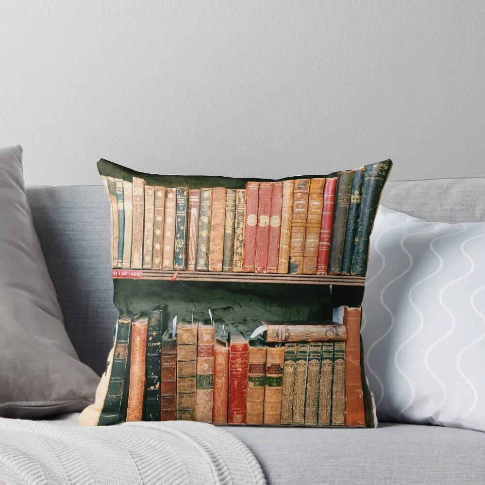 

Antique Book Bindings Throw Pillow Ornamental Pillow Pillows Aesthetic