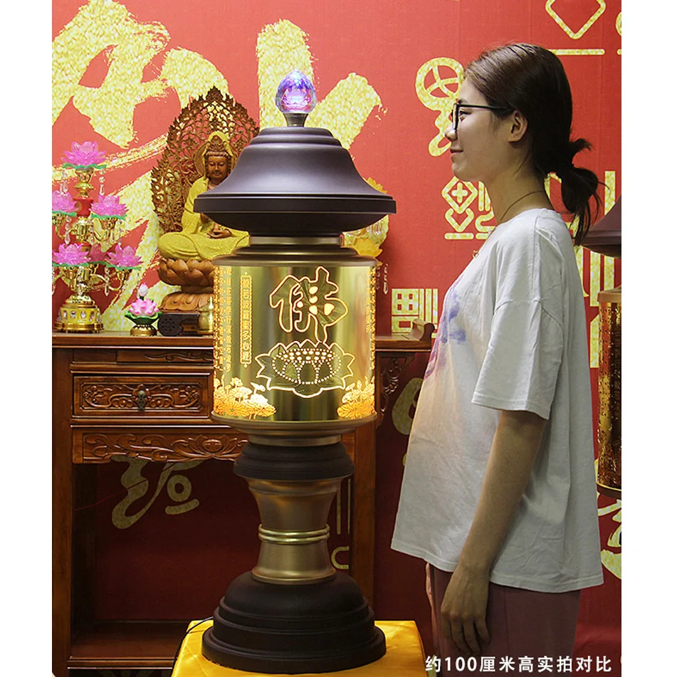 100cm Large A pair Wholesale Buddhist supplies Asia Buddhism Temple shrine altar hall enshrine worship super buddha lamps