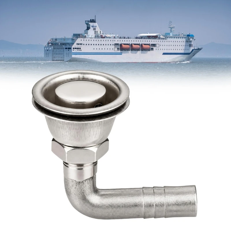 Marine Tanks Vent Fitting Stainless Steel 90 Degree Hose Vent Part with 16 mm 5/8 Inch Size Reference for Boats