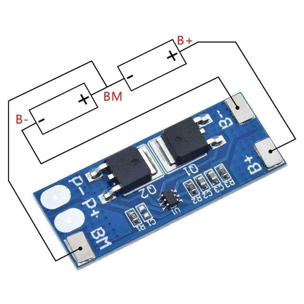 1PC Charger Protection Board 2S 8A Li-ion Lithium Battery 7.4v 8.4V Charger Protection PCB Board Pcm Power Tool Batteries