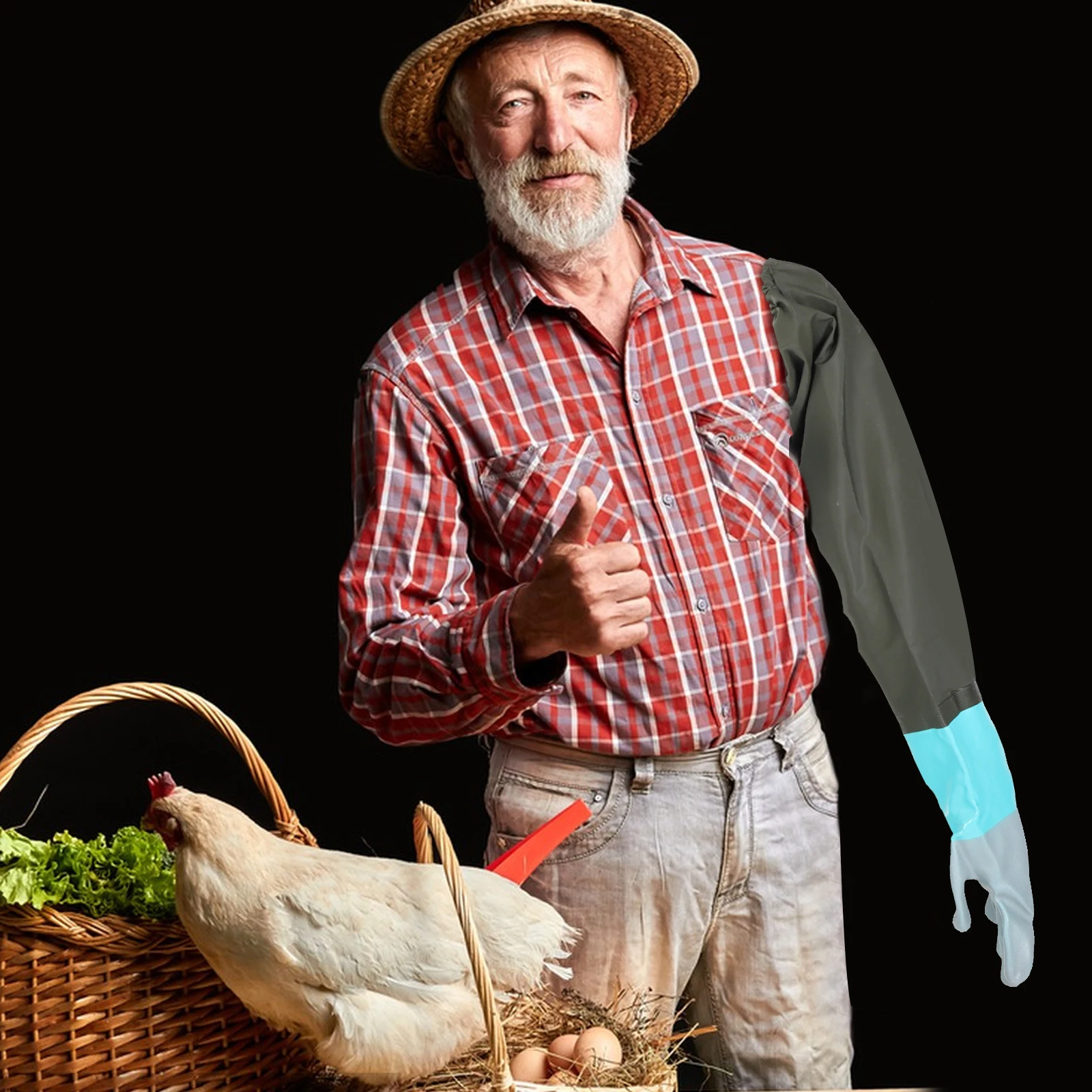 

75Cm Extra Long Splashproof Garden Gloves Thickened For Car Washing Fish Catching Pool Cleaning Aquatic Gardening Work Utility