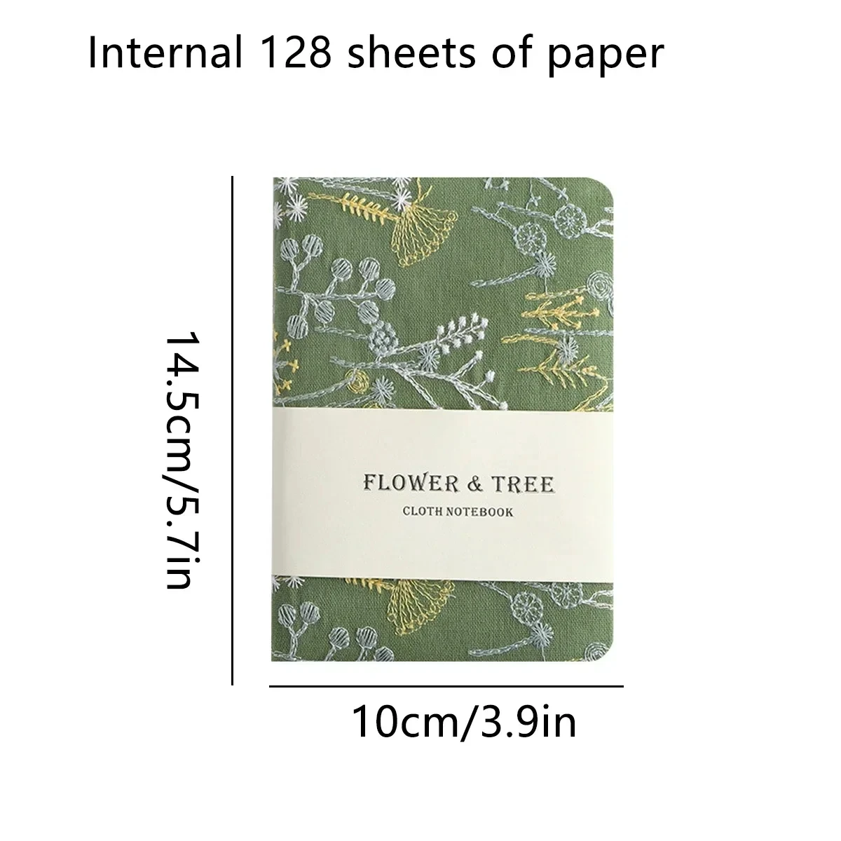 1 pçs a6 irregular bordado flor caderno portátil manual ultra-grosso estudante diário de alto valor simples caderno para estudantes