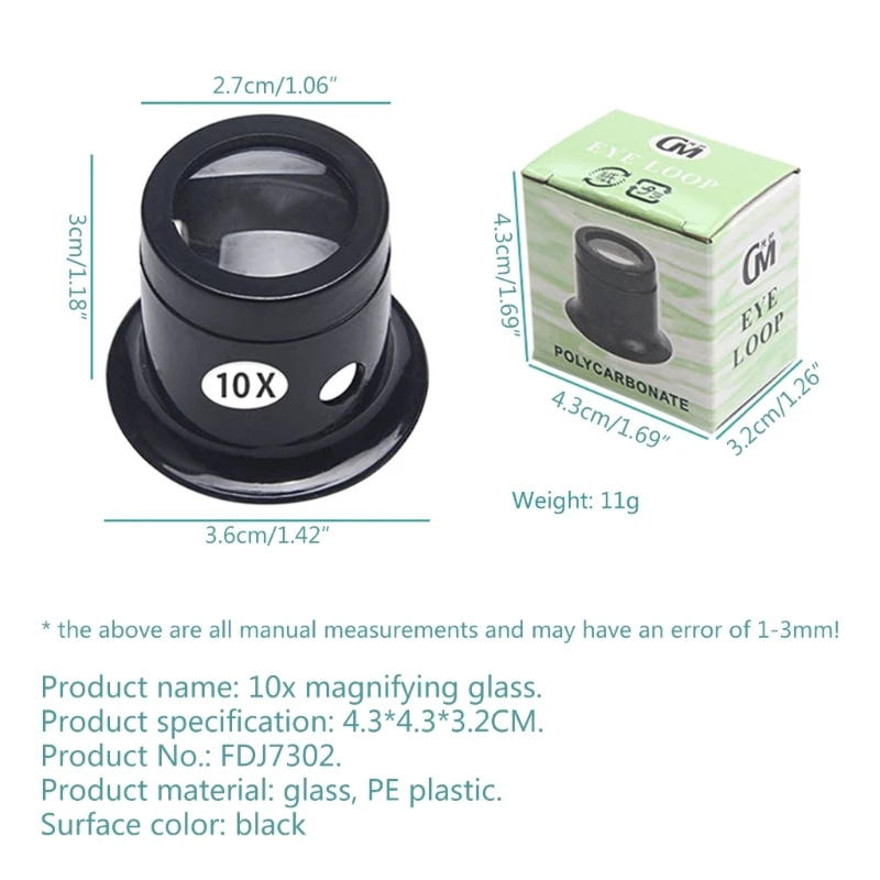 Imagem -06 - Joalheiros Lupa Portátil Monocular Lupa Joalheiros Olho Lupa Ferramenta Reparos Relojoeiro Lupa Conjunto