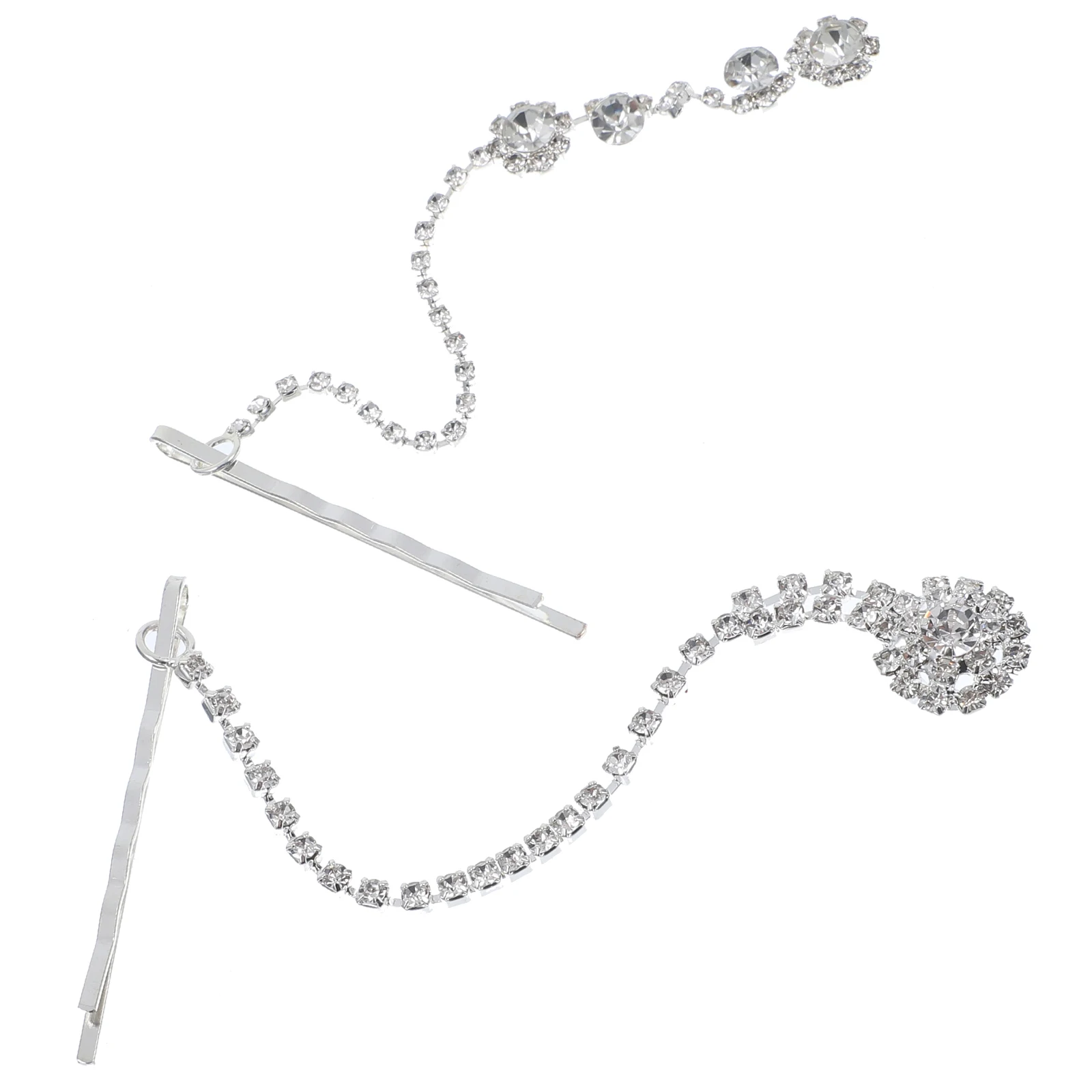 

2Pcs Rhinestone Forehead Pendant Headpiece Wedding Hair Accessories for Women Bride Headb s Elegant Chic Style
