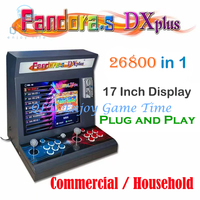 17 Inch LCD Video Game Console, SAGA PANDORA DX 26800 in 1 Motherboard To TV Retropie Mini Machine, Arcade Stick Coin Acceptor