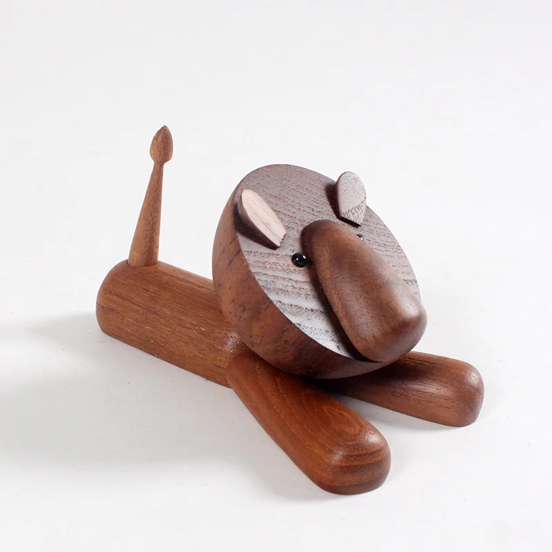 

Minimalist Solid Wood Lion Figurine - INS Style Healing Wooden Toy Craft | Home Desk, Study Decoration & Creative Small Gift