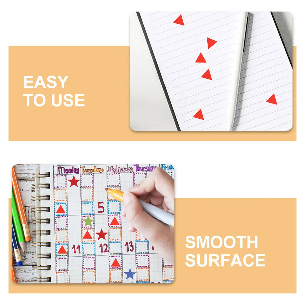 

576pcs Triangle Shaped Label Stickers Self-Adhesive For Books Files Notes Classification Diy Marking Decorative Patch Decals