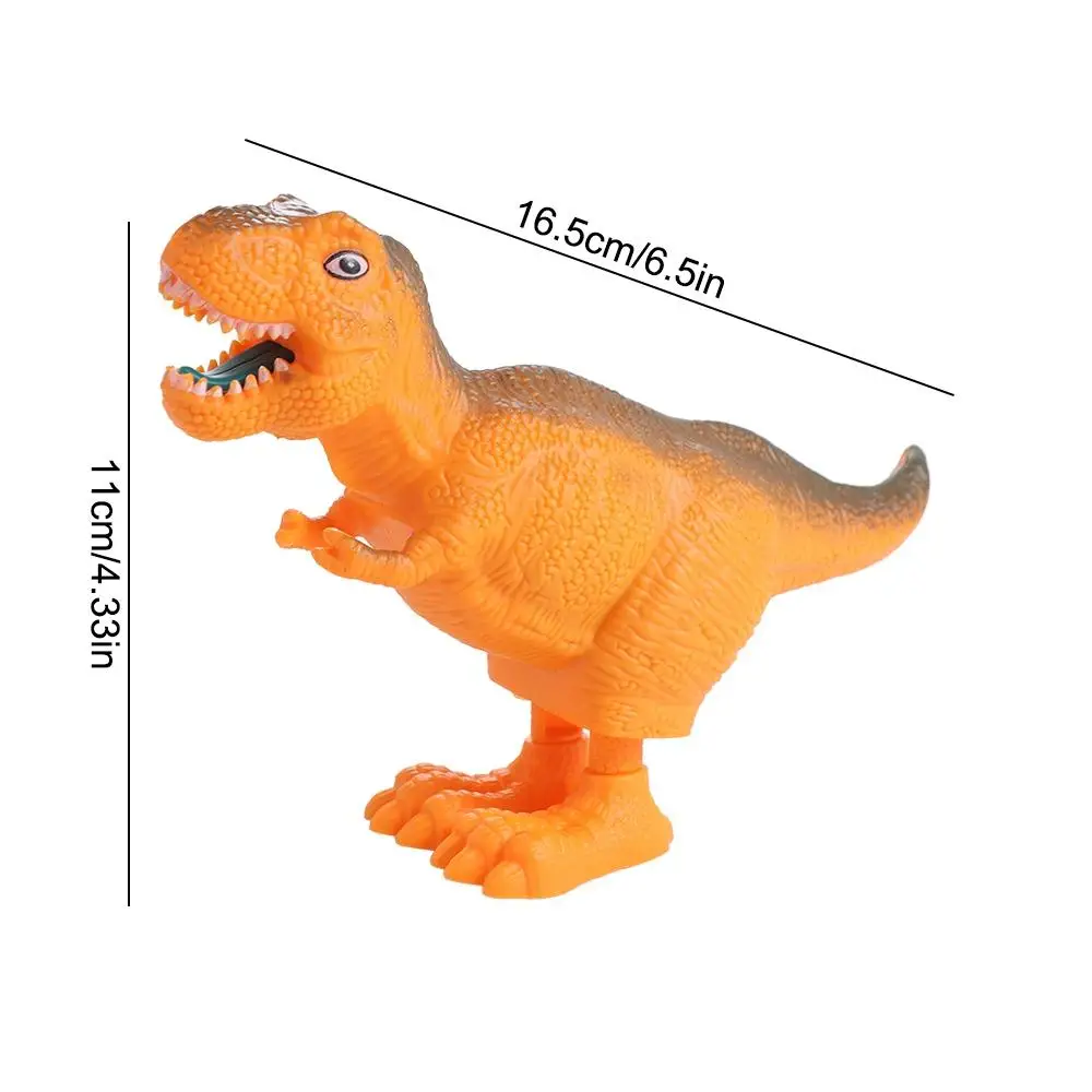 Tyrannosaurus Dinosaur Wind Up Jumping Toy Lifelike Cute Clockwork Spring Dinosaur Toy Random Color Bounce