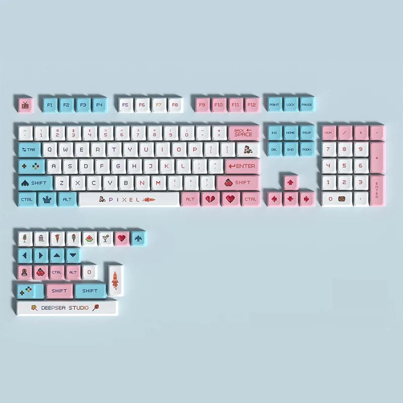 PBT keyboard cap XDA high thermal sublimation dual color 134 key small complete mechanical keyboard cap