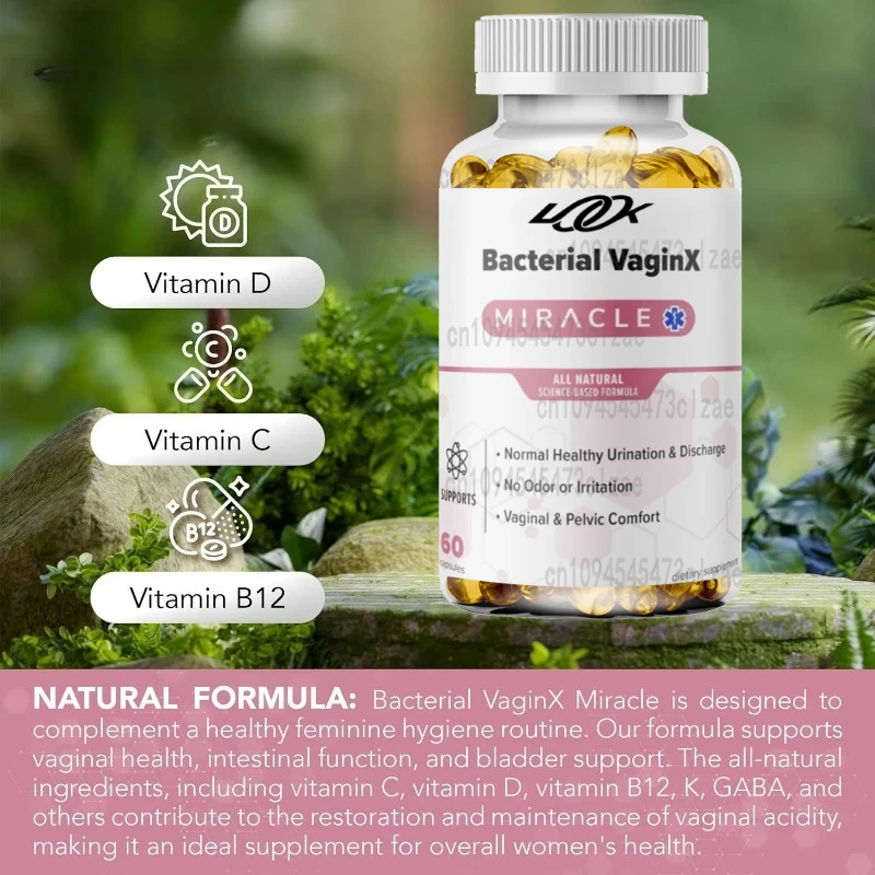 

Bacterial Vaginal X Capsules, Suitable for Female Vaginal Health and PH Balance Complex, Normal and Healthy Urinary Tract