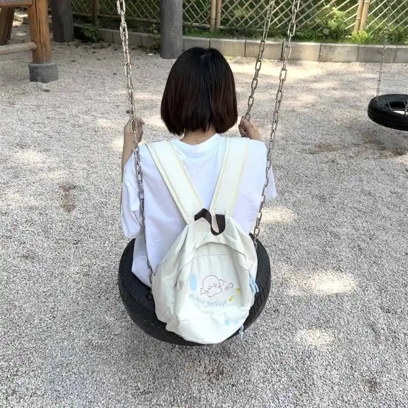 Cartoon Kawaii Cute Embroidery Japanese Backpacks Casual Fashion Ins Women Travel Rucksacks Sweet Y2k Preppy Students Schoolbags