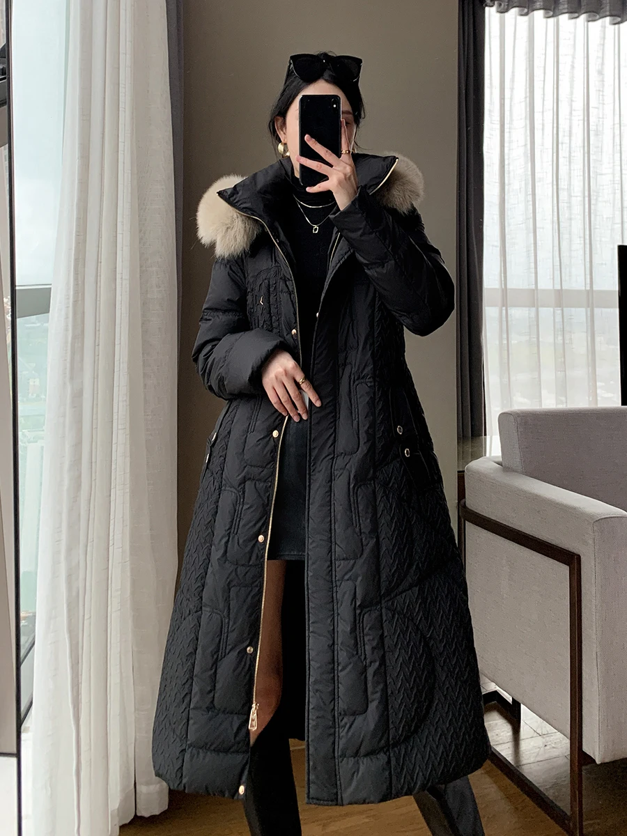 2025 mode Winter Neue frauen Unten Jacke Pendeln Abnehmen Weiße Ente Unten Mit Kapuze Warme Mantel