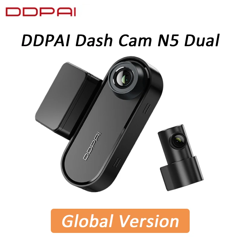 DDPAI Dash Cam N5 Dual Front and Rear Ultra HD Resolution Dash Camera Car DVR Al Base Radar NightVIS ADAS GPS Auto Record