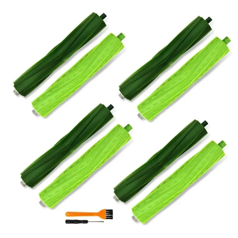

AB46-4Set Replacement Parts For Irobot Roomba I7 I7+ I3 I3+I4 I6 I6+I8 I8+/Plus E5 E6 E7 I, E & J Series Vac Rubber Roller Brush
