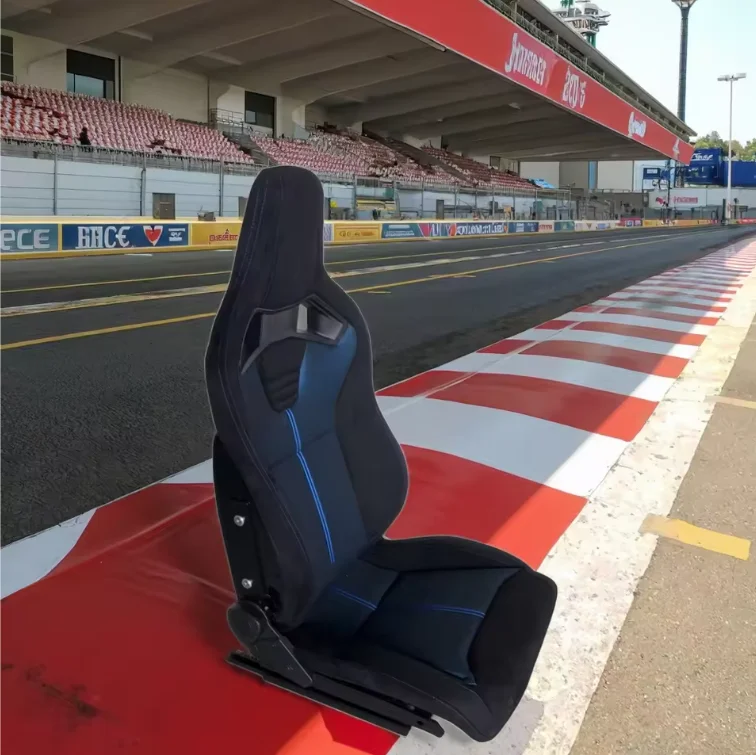 Car Sports Seats Fiberglass carbon fiber Comfortable Racing Seat Adjustable Leather Fabric Car Vehicle Seats 2PCS Left and Right
