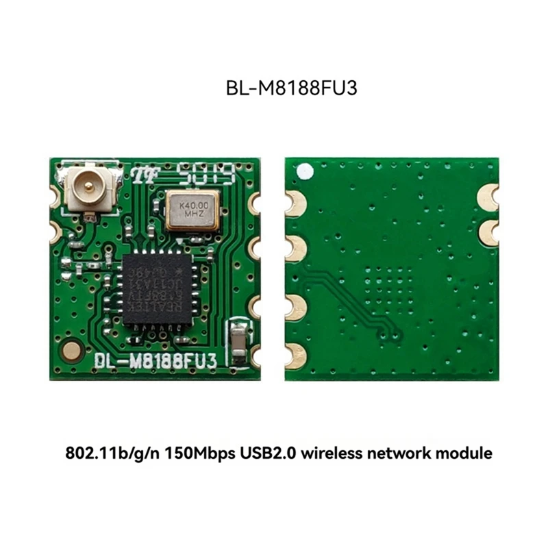 Module WIFI sans fil SCLS RTL8188FTV avec bloc pour Interface USB Linux Android 2.4Ghz BL-M8188FU3