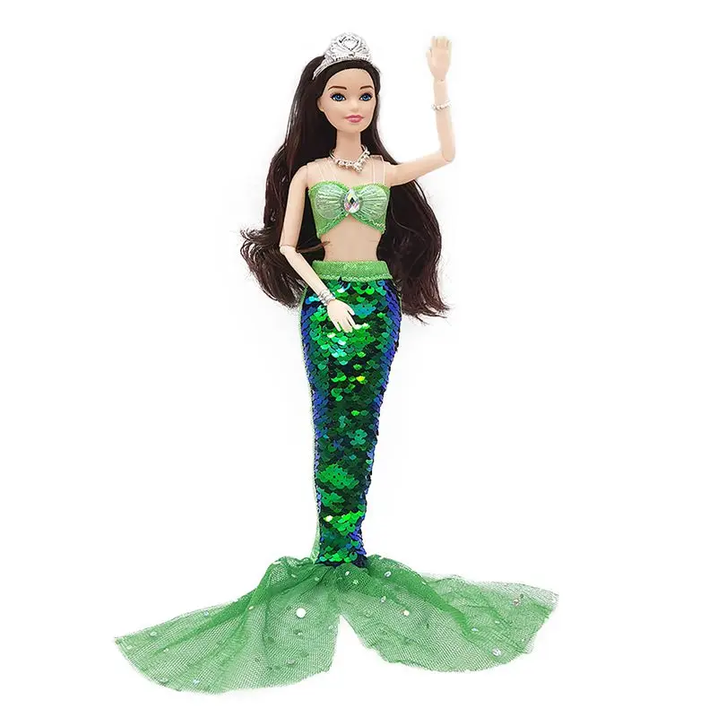 MermaidJoint Dolls Action Figure giocattoli per bambini articoli Kawaii accessori per bambole testa abiti per 30 CM figura gioco per bambini fai da te