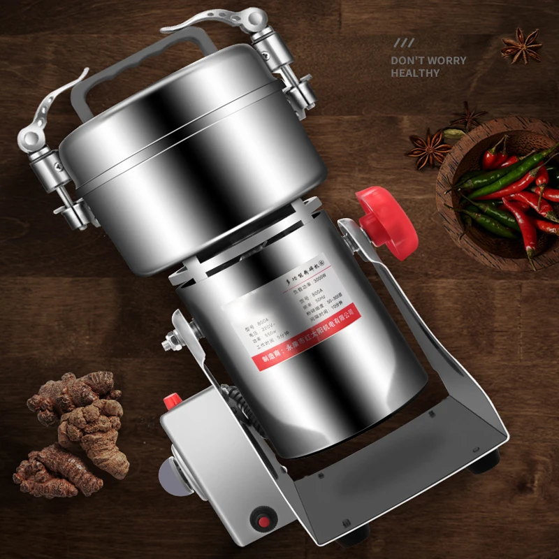 500G Pulverizer เครื่องบดอาหาร Pulverizer ข้าวสาลี Pulverizer ไฟฟ้าข้าวสาลี Superfine Pulverizer Shredder
