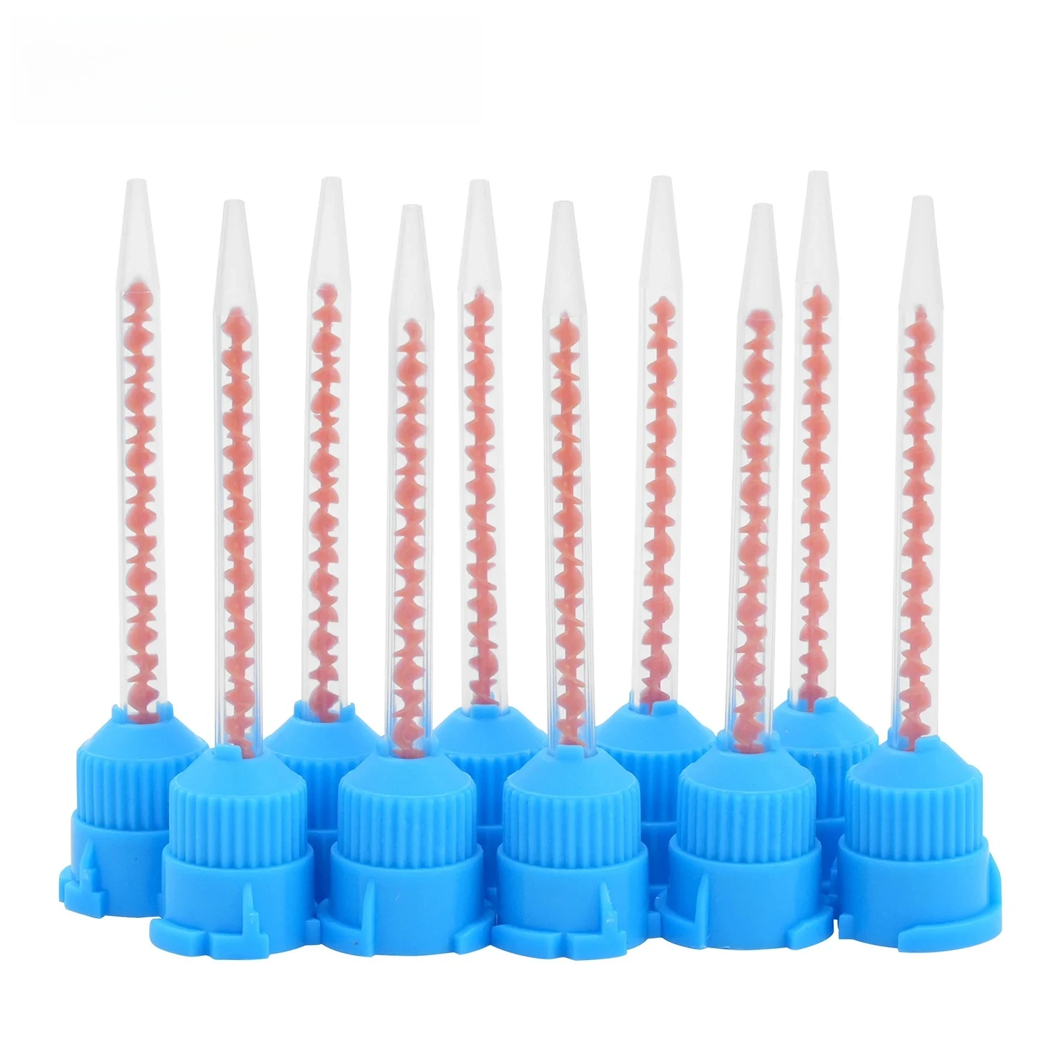 

TOMENTY 50pc Dental Mixing Tips Disposable Nozzles Mixing for Impression Material Silicone Rubber Lab Conveying Mixing Head Tube