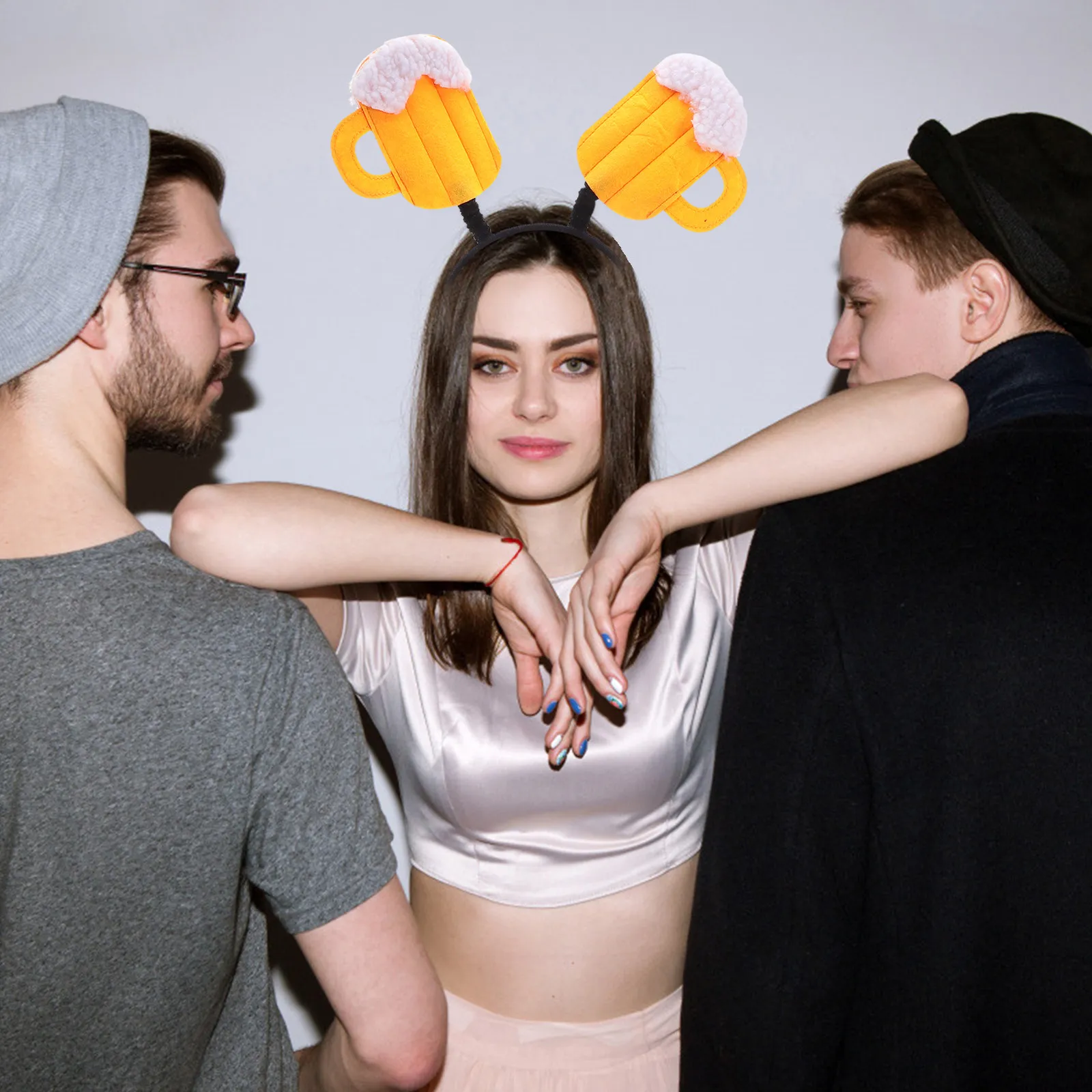 

2Pcs Lightweight Comfortable Beer Mug Headbands Festival Party Hair Hoop for Beer Themed Events Carnival Christmas New Year