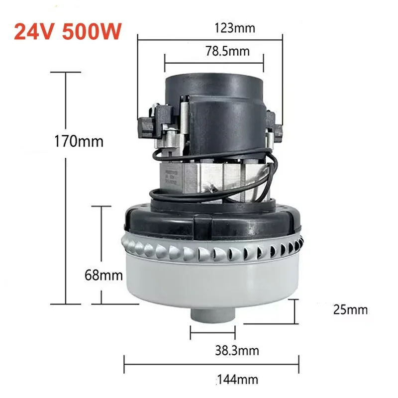 Moteur d'aspiration 24V 500W pour aspirateur Karcher Jieba Weiba, moteur de machine à laver