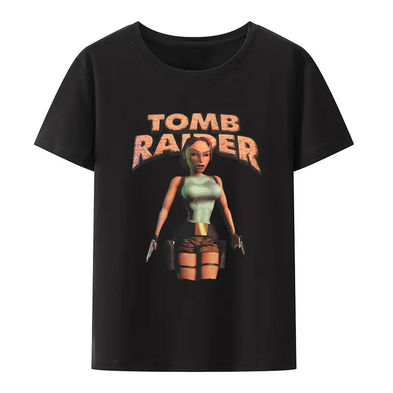 Tomb Raider Lara Croft Adventure Game Film Creative Casual T Shirt Men Women Short Sleeve Trend Street Fashion Cool Camisetas