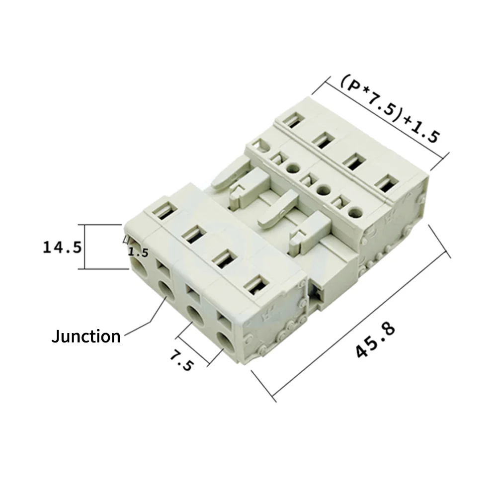 (10 قطع) MCS-5.0 MCS-7.5 MCS-7.5 كتلة طرفية زنبركية بدون لحام 5.0/7.5 مم دبابيس زوجية زوجية موصلات سريعة بدون أدوات MSC-5.0/7.5 2-24Pin #3