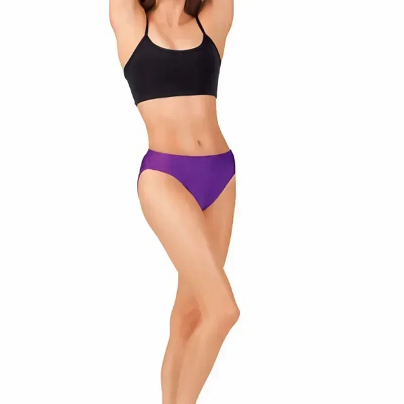 ملابس داخلية نسائية للبالغين راقصة باليه وجمباز ملابس داخلية من الألياف اللدنة سريعة الجفاف ملابس داخلية للبشرة سراويل داخلية للرقص منخفضة الخصر راقصة الباليه