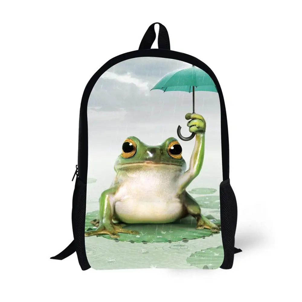 Animal Frog Printing Backpack Children School Bags for Teenagers Boys Girls Backpacks Laptop School Bags Modern Kids Book Bags