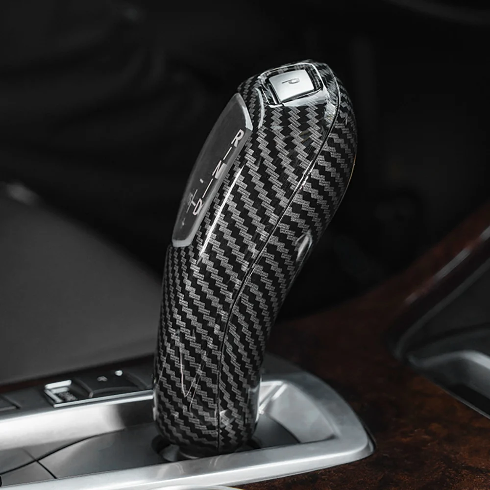 Car Carbon Fiber Snap-in Gear Shift Knob Cover Trim for- 1 3 5 Series F20 F30 F10 F32 X3 F25 X4 X5 F15