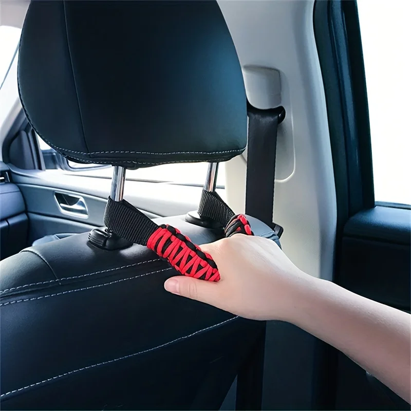 1pc Household car accessories polyester seven core umbrella rope woven portable car rear seat handle rope