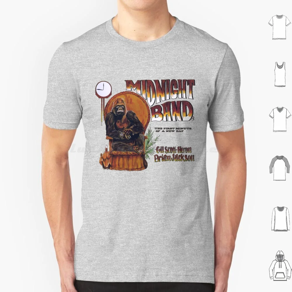Camiseta de algodón para hombre y mujer, camiseta con estampado DIY de Midnight Band, Gil Heron, Brian Jackson, álbum de música, disco de vinilo, artista