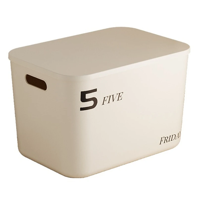 Stackable Storage Box With Lid - Dustproof Container For Cosmetics, Clothing, Groceries, Snacks, And Toys