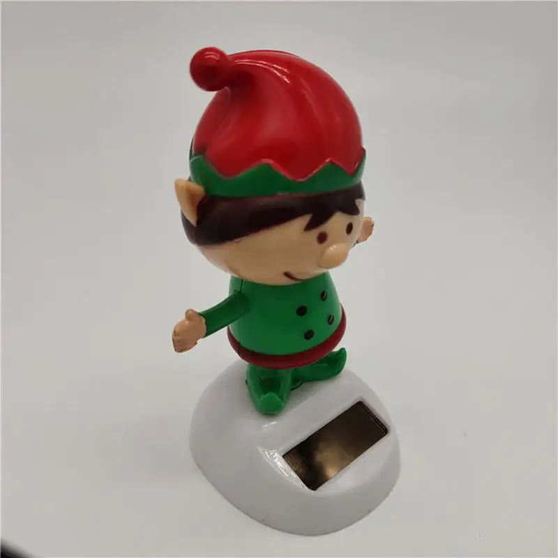 Solar Powered Bobble Head Toy Cartoon Elf Solar Dancing Toys Animated Bobble Dancer Solar Bobble Shaking Head Solar Dancing